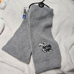 Kansas University Jayhawks Little Earth Gray Unisex Waffle Knit Scarf